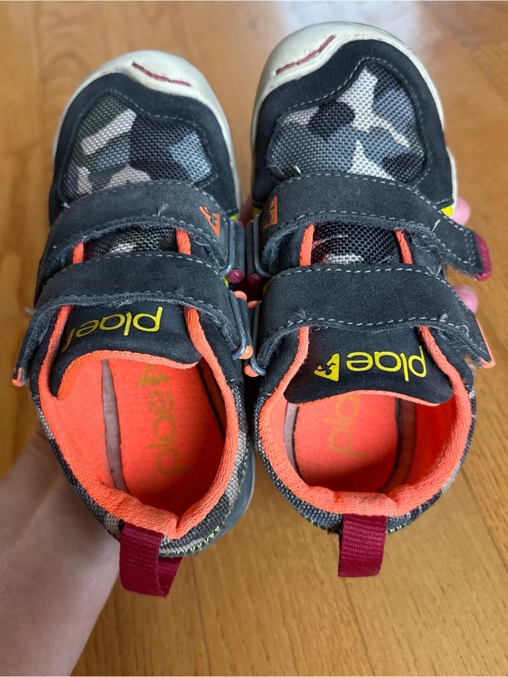 Plae Ty Raven Camo Shoes Suede Boys Kid Camouflage Strap Sneakers Toddler Size 9